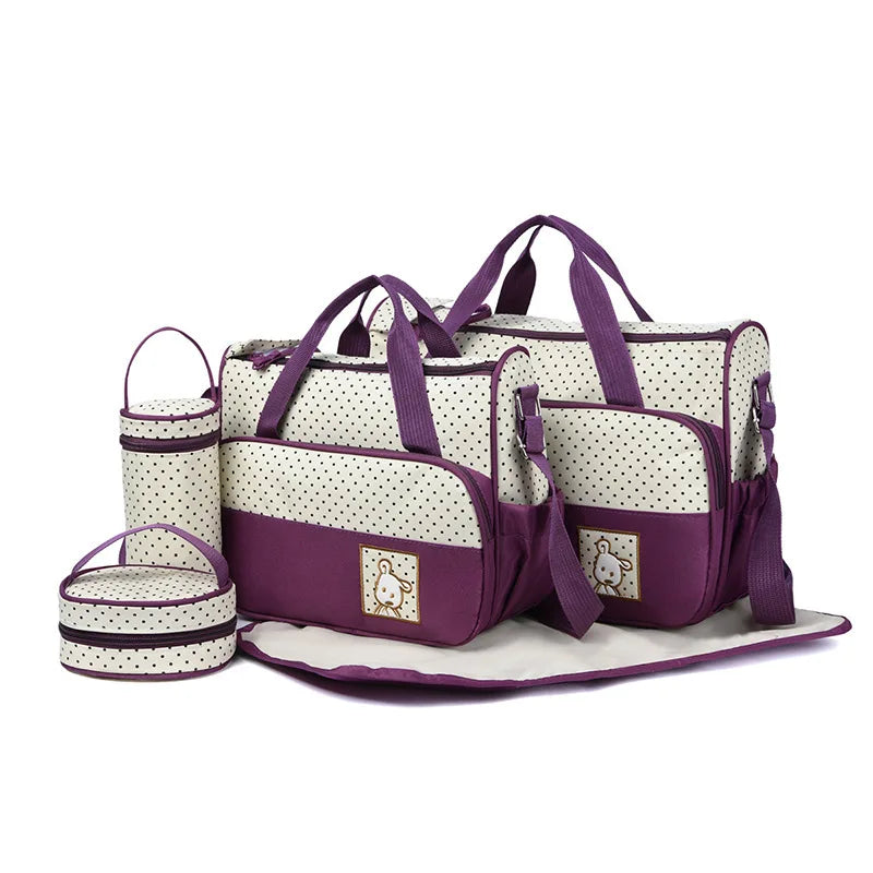 5 Piece Multifunctional Nappy bag sets