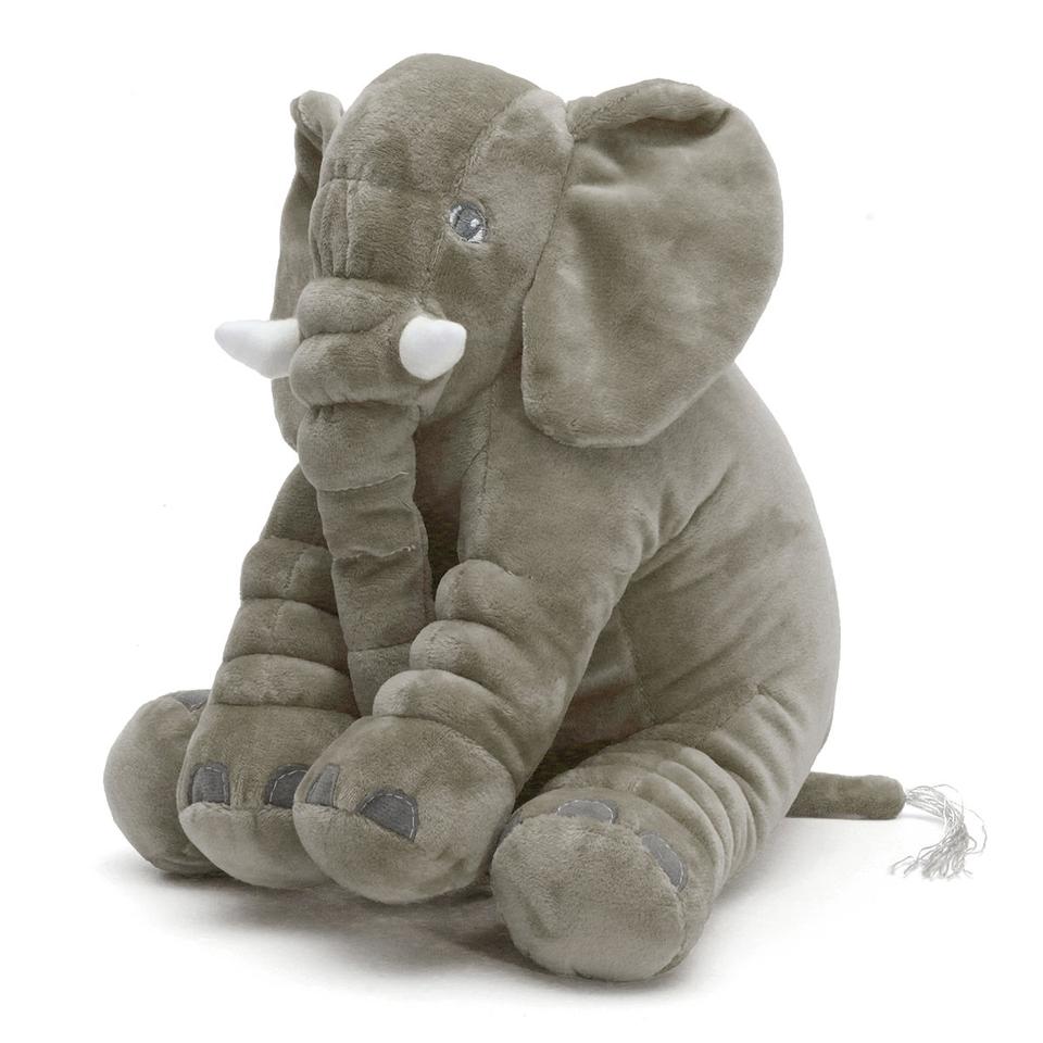 Elephant Baby Pillow - Purple / Pink / Grey / Yellow / Blue