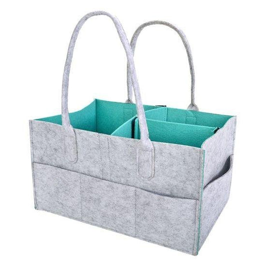 Felt Nappy Organizer Caddy - Grey&Blue