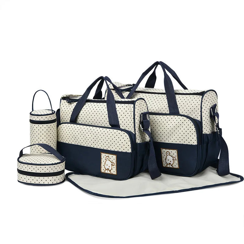 5 Piece Multifunctional Nappy bag sets