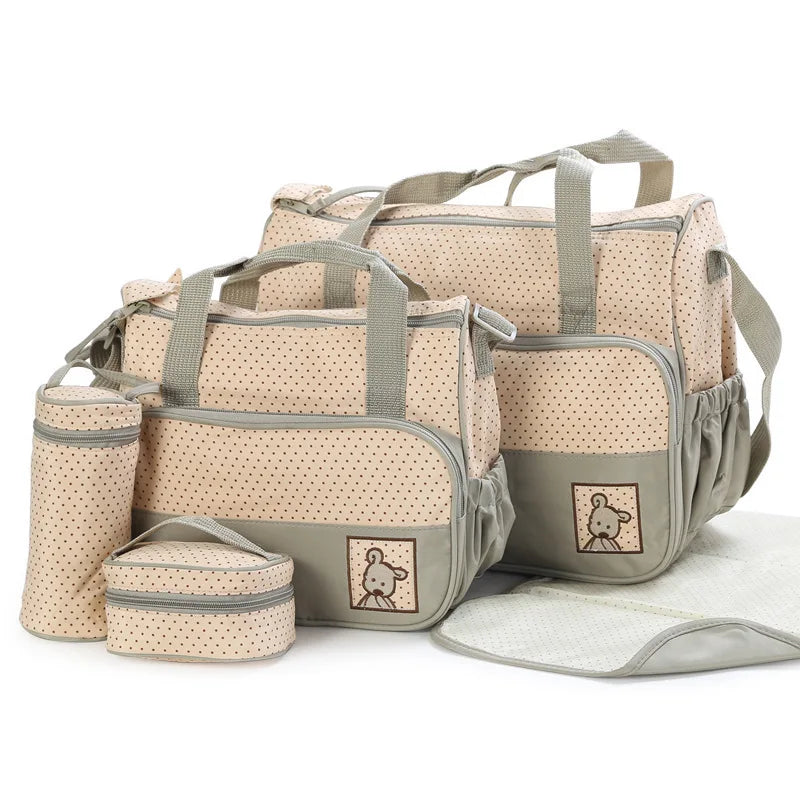 5 Piece Multifunctional Nappy bag sets