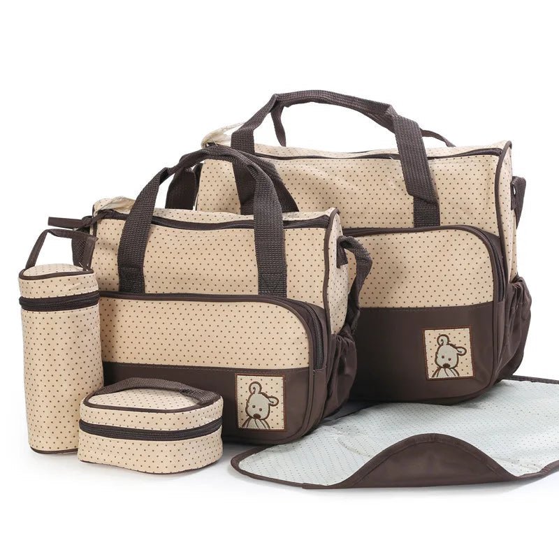 5 Piece Multifunctional Nappy bag sets