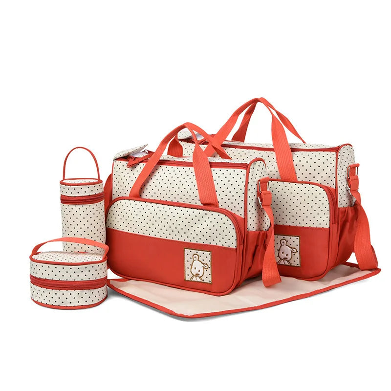 5 Piece Multifunctional Nappy bag sets