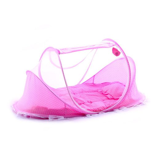 Baby Mattress Mosquito Net Bed - Pink