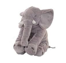 Elephant Baby Pillow - Purple / Pink / Grey / Yellow / Blue