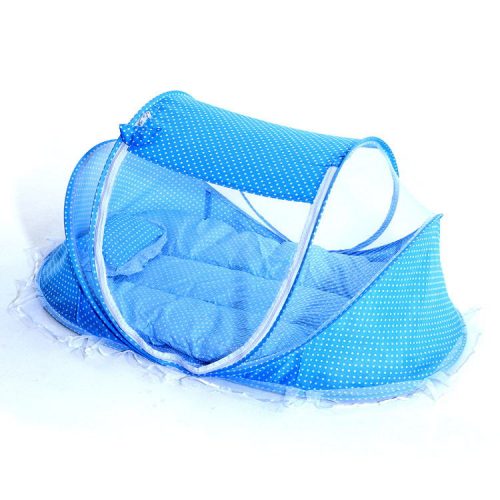 Baby Mattress Mosquito Net Bed - Blue