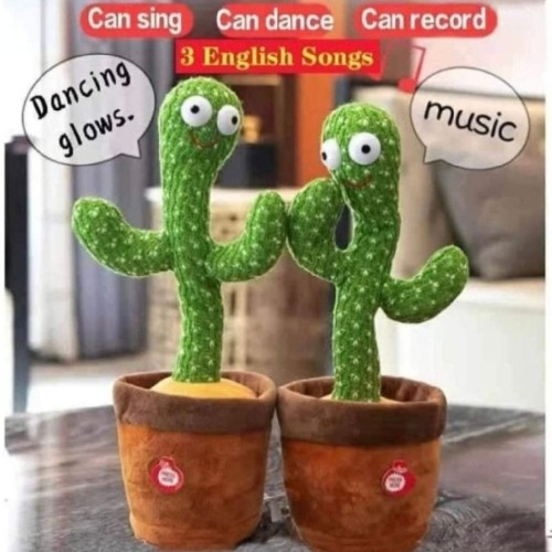 Dancing Cactus Baby Mimicking Recording Music Light Up Baby Interactive Toy