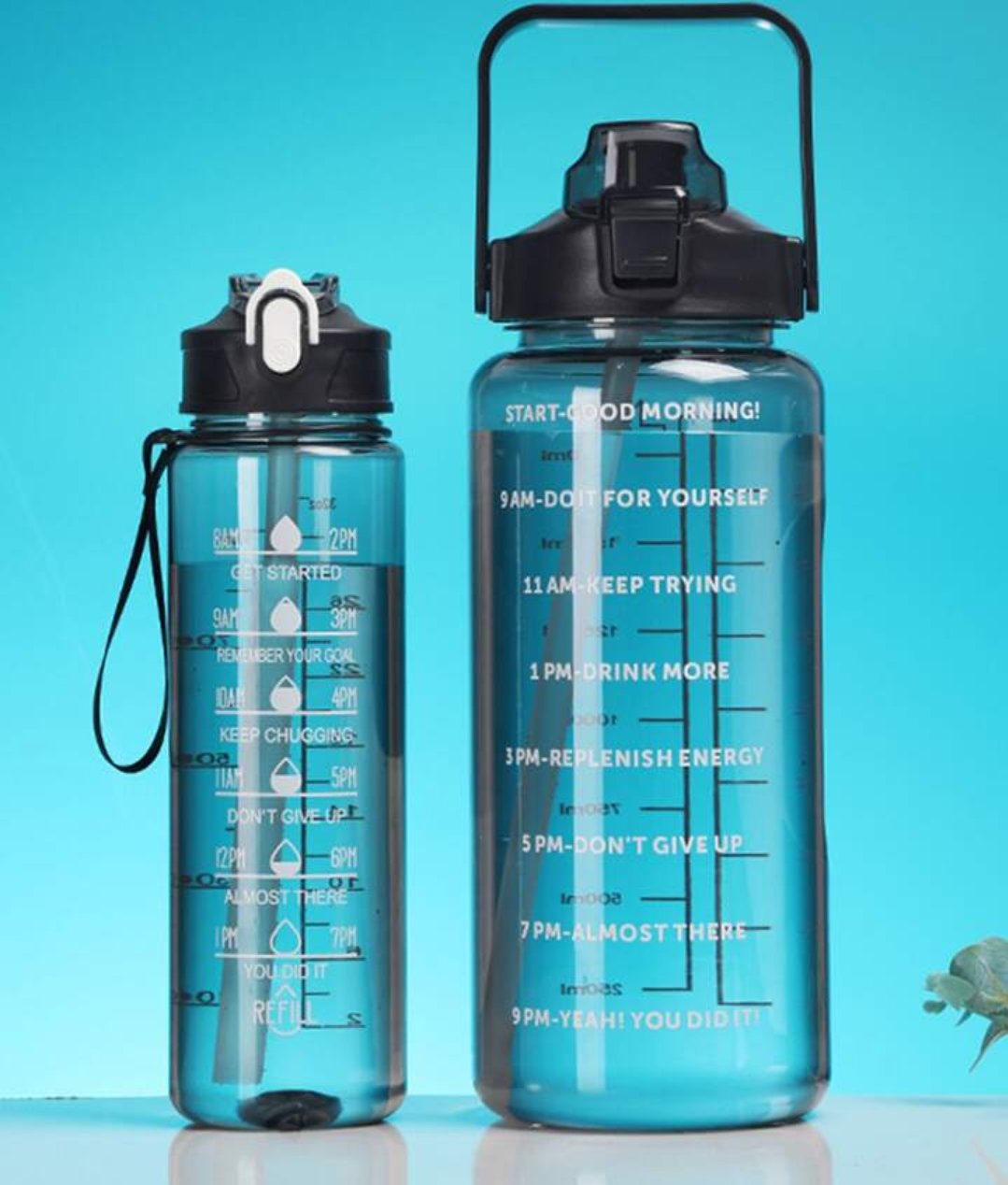 900 ml & 2000ml Motivational Water bottle COMBO
