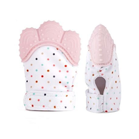 Teething Mitten - Blue / Pink / Green