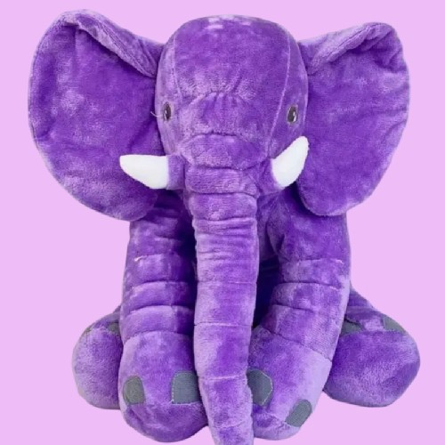Elephant Baby Pillow - Purple / Pink / Grey / Yellow / Blue