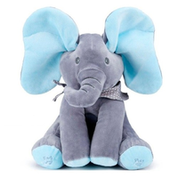 Plush Peek-a-Boo Elephant - Pink/Blue